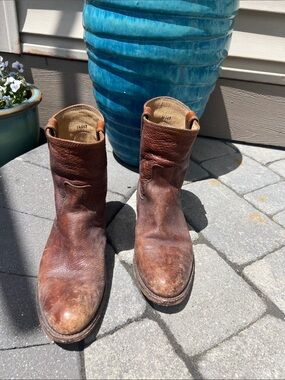 Frye Brown Leather Ankle Boots